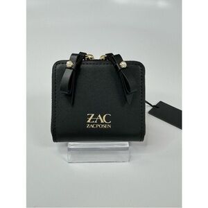 ZAC Zac Posen Women's Eartha Zipped Small Wallet-Pearl Lady Black NWT